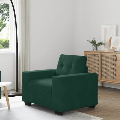 Sessel Dunkelgrün 100x78x80 cm Samt