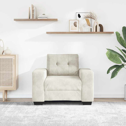 Sessel Creme 100x78x80 cm Samt