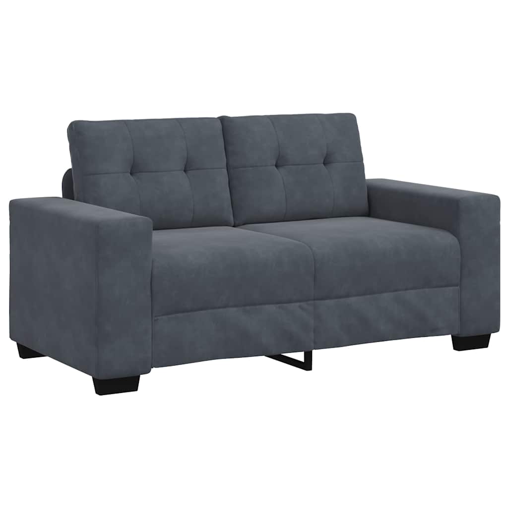 Zweisitzer-Sofa Dunkelgrau 160x77x82 cm Samt