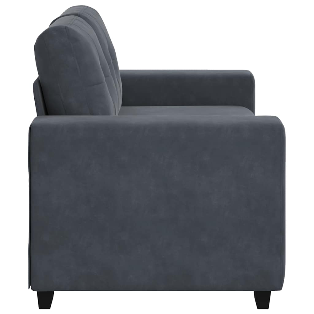 Zweisitzer-Sofa Dunkelgrau 160x77x82 cm Samt