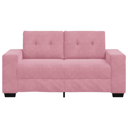 | Zweisitzer-Sofa | mit Kissen Rosa Samt