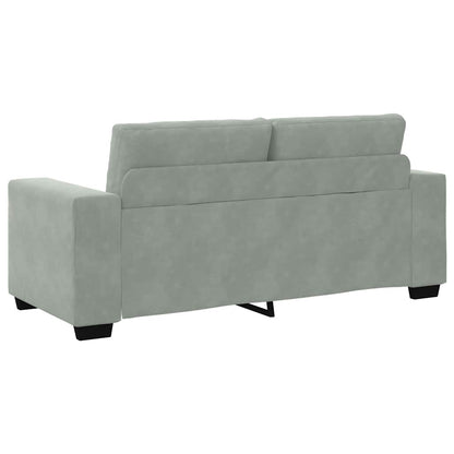 Zweisitzer-Sofa Hellgrau 180x77x82 cm Samt