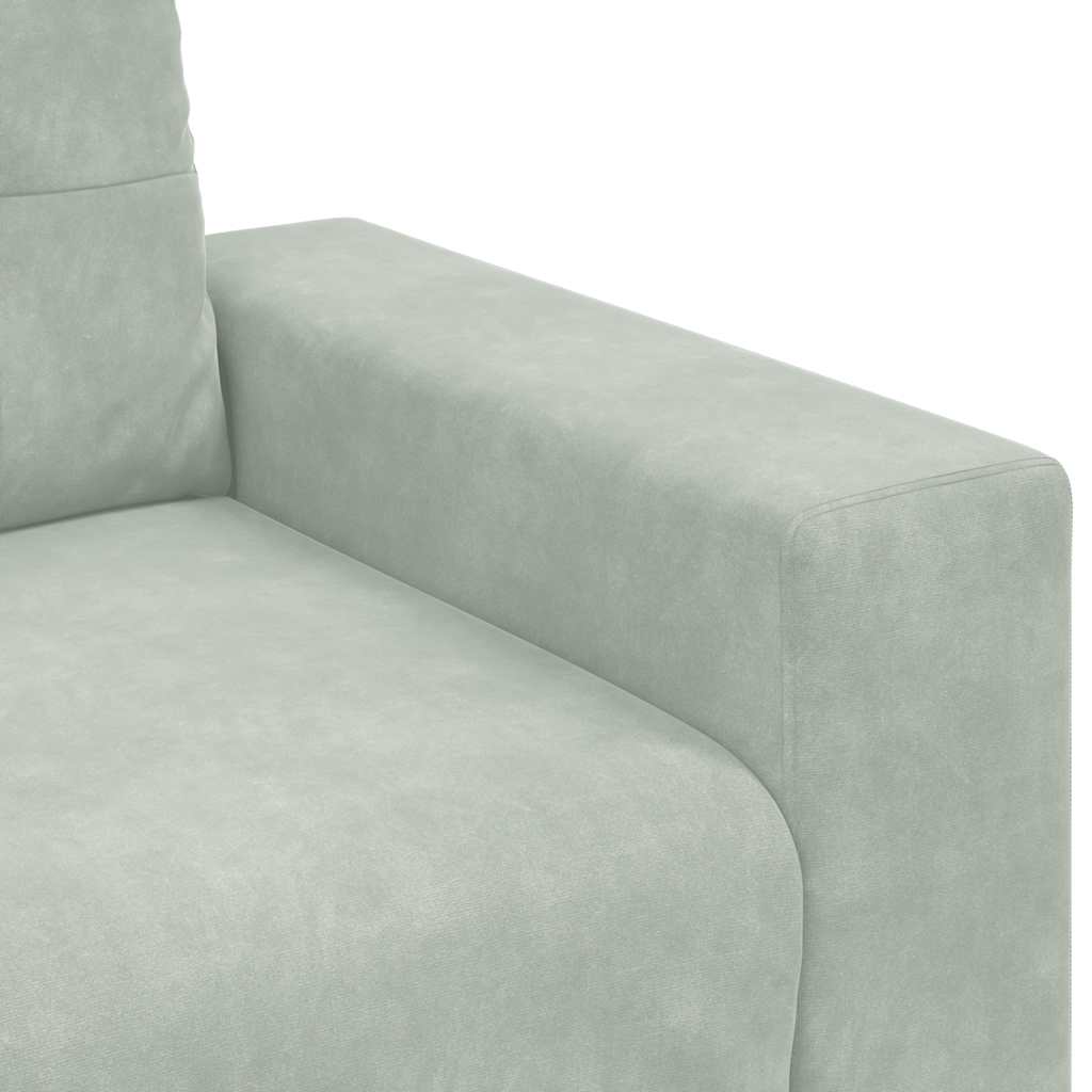 Zweisitzer-Sofa Hellgrau 180x77x82 cm Samt