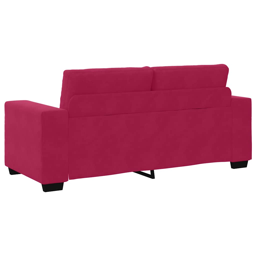 Zweisitzer-Sofa Weinrot 180x77x82 cm Samt
