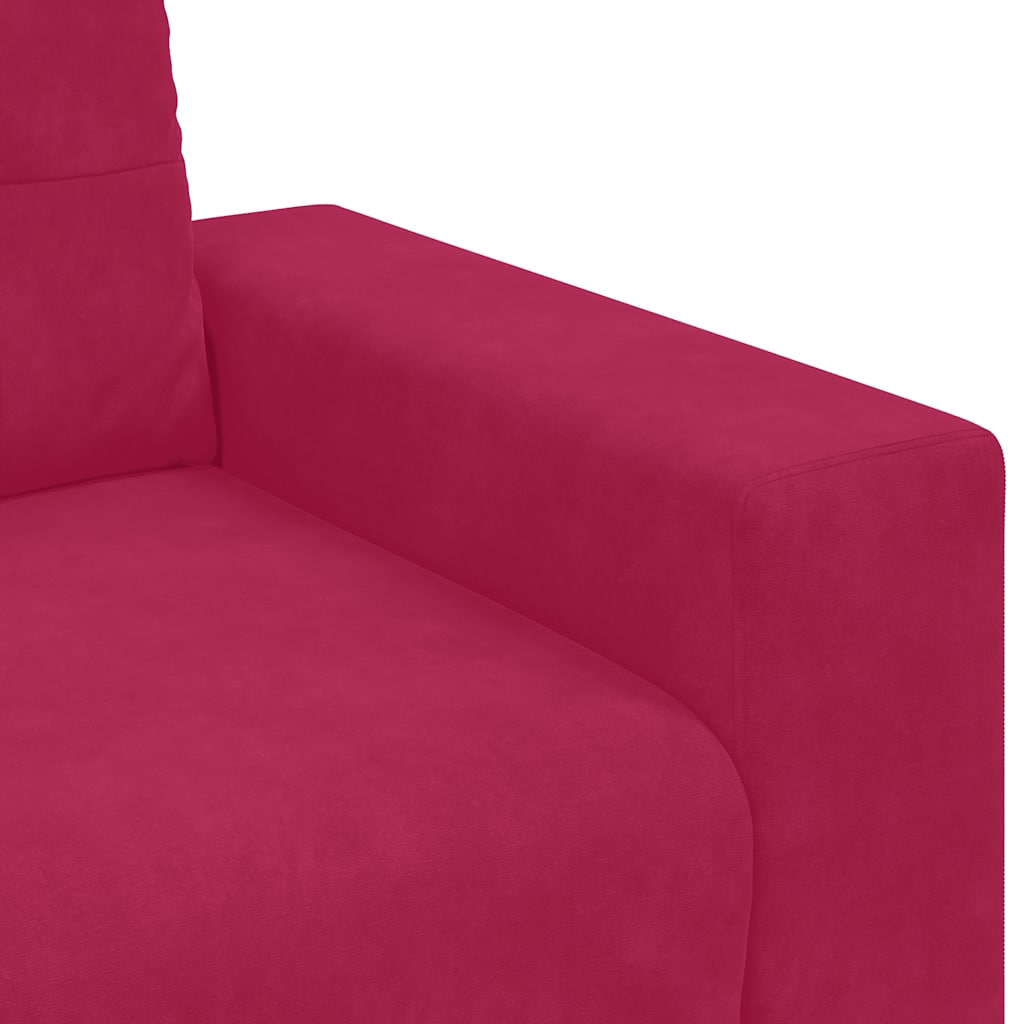 Zweisitzer-Sofa Weinrot 180x77x82 cm Samt