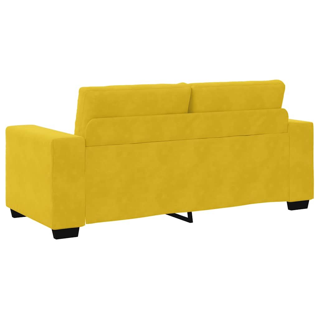 Zweisitzer-Sofa Gelb 180x77x82 cm Samt