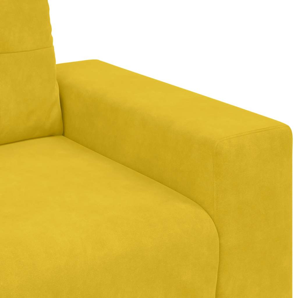 Zweisitzer-Sofa Gelb 180x77x82 cm Samt