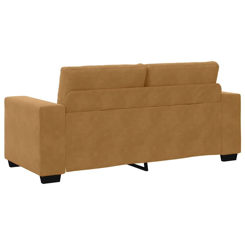 Zweisitzer-Sofa Braun 180x77x82 cm Samt