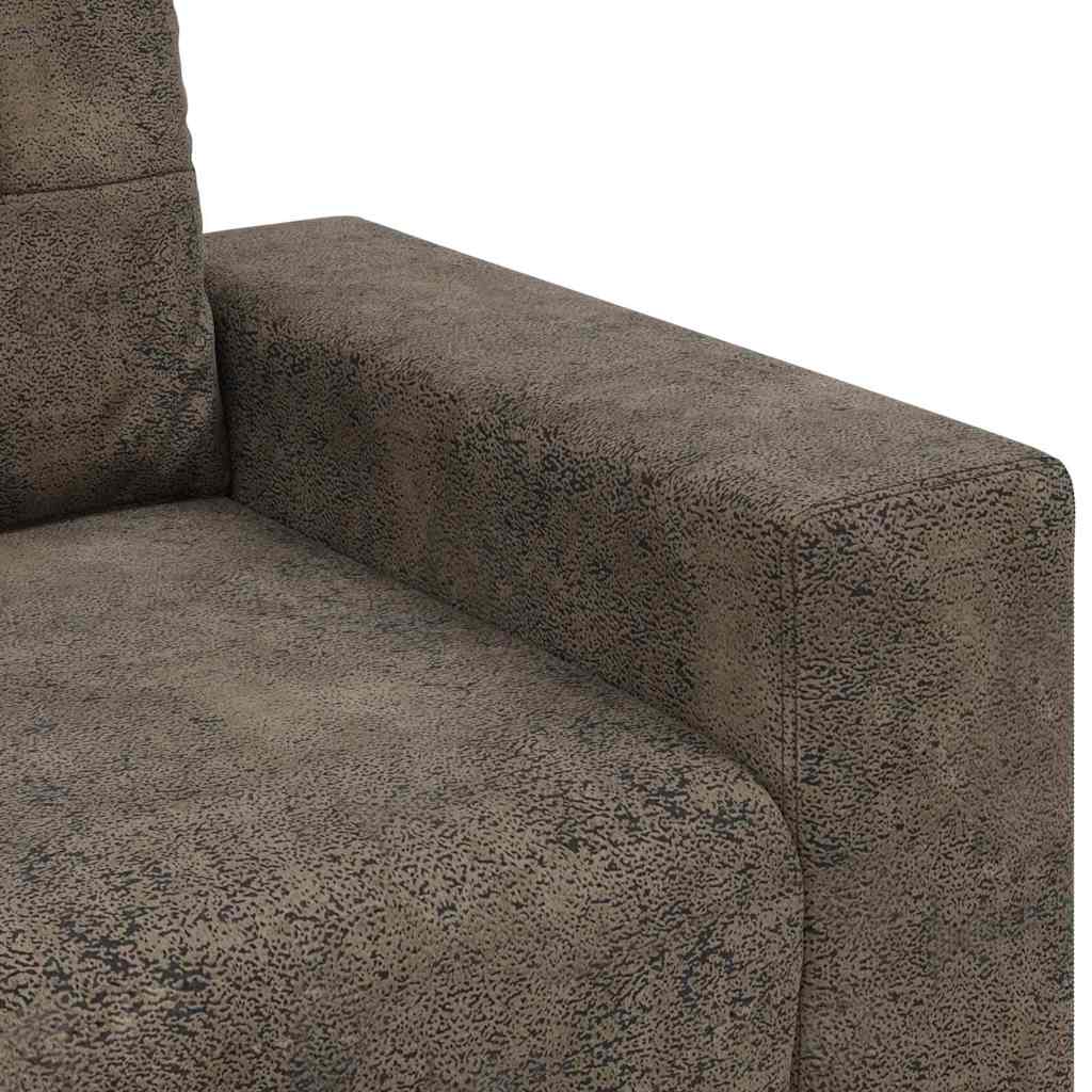 vidaXL Sofa mit Kissen Dunkelgrau Kunstleder
