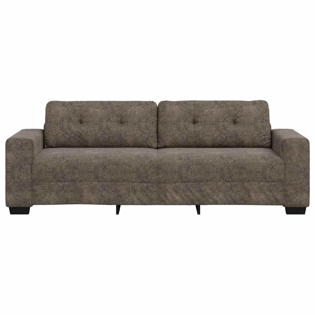 vidaXL Sofa mit Kissen Dunkelgrau Kunstleder