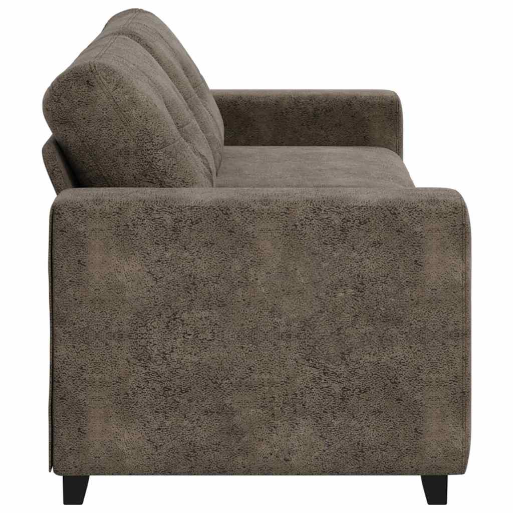 vidaXL Sofa mit Kissen Dunkelgrau Kunstleder