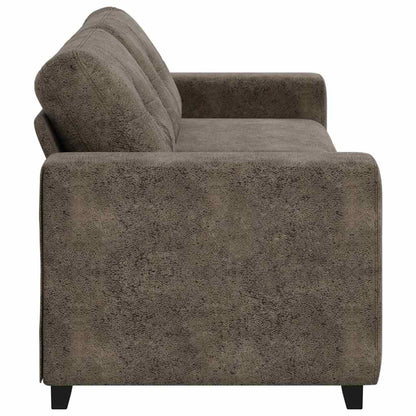 vidaXL Sofa mit Kissen Dunkelgrau Kunstleder
