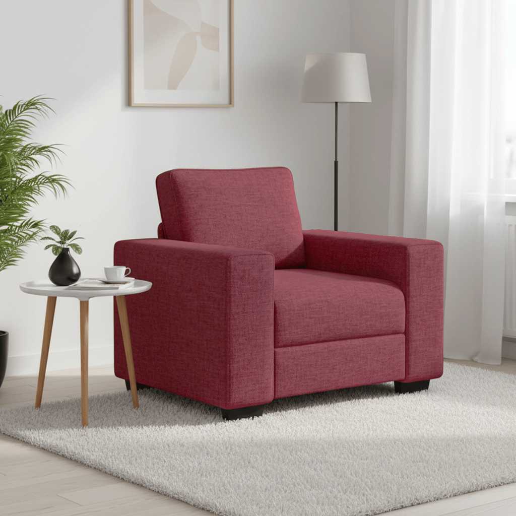 vidaXL Fauteuil Rouge bordeaux 100x77x82 cm Tissu