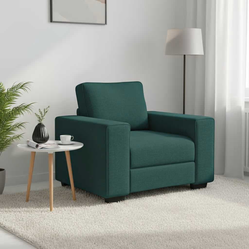 vidaXL Fauteuil vert foncé 100x77x82 cm Tissu