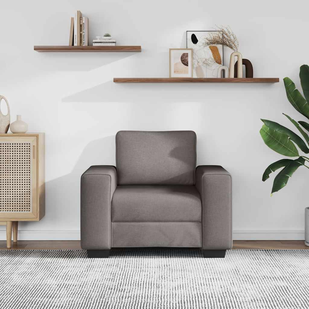 vidaXL Fauteuil Taupe 100x77x82 cm Tissu