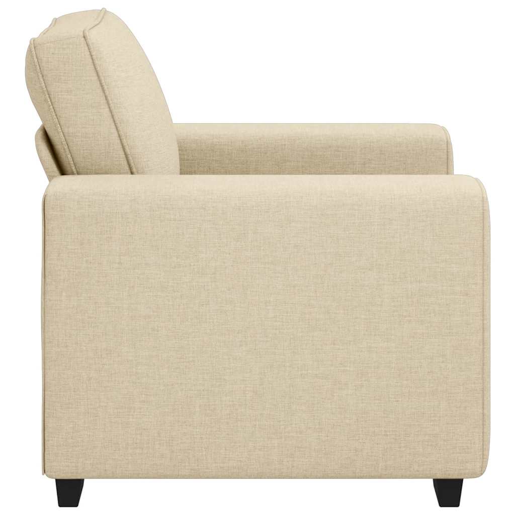 Sessel Creme 100x77x82 cm Stoff