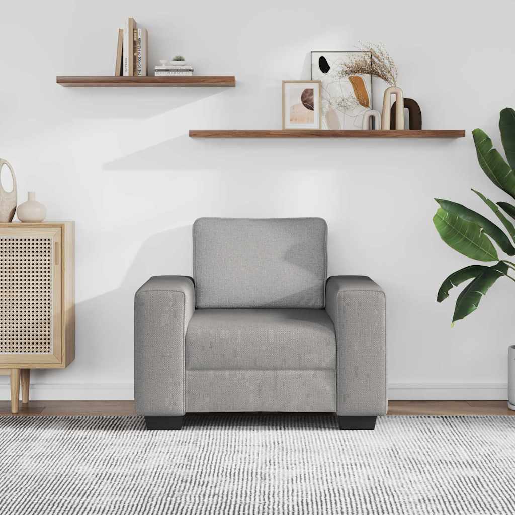 vidaXL Fauteuil gris nuage 100x77x82 cm Tissu
