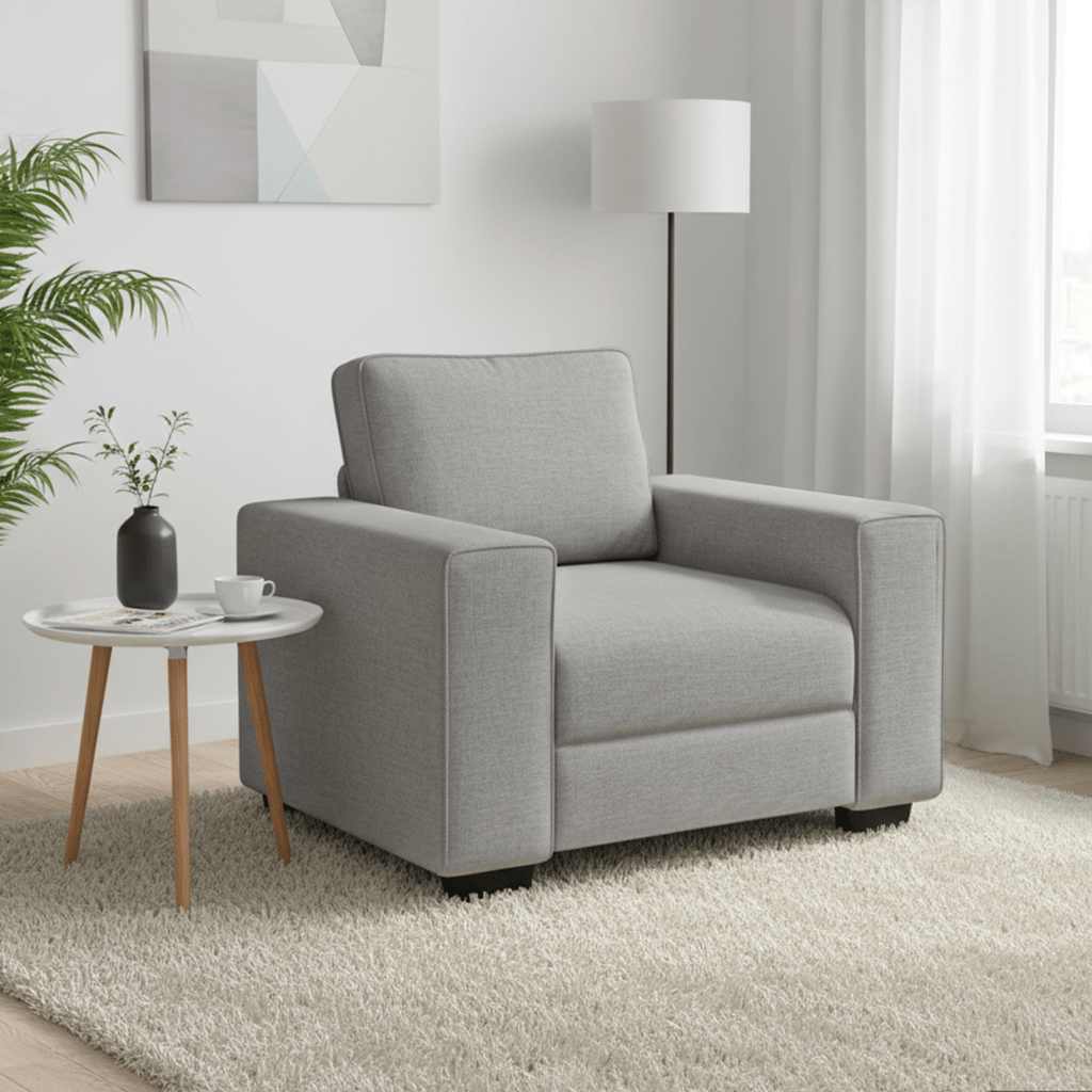 vidaXL Fauteuil gris nuage 100x77x82 cm Tissu