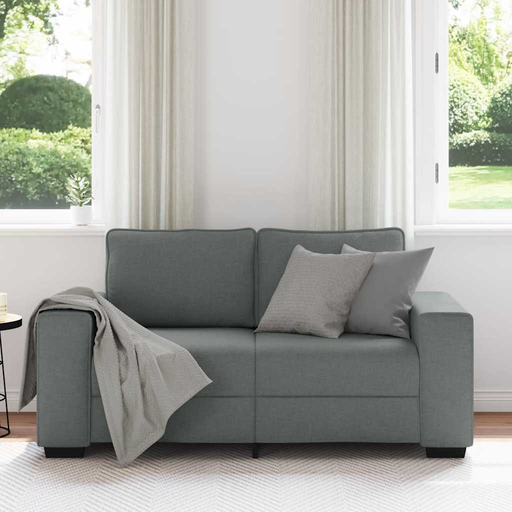2-Sitzer-Sofa Dunkelgrau 160x77x82 cm Stoff
