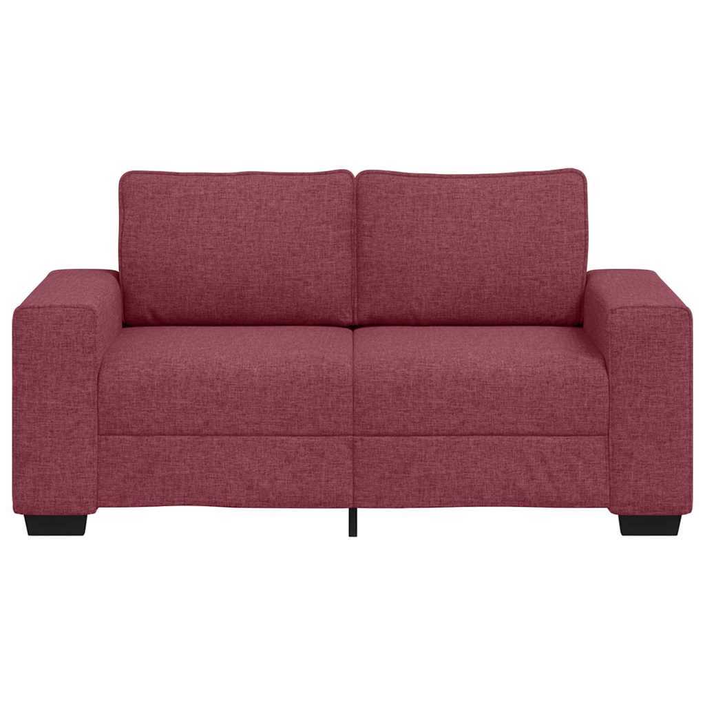 vidaXL Canapé 2 places Rouge bordeaux 160x77x82 cm Tissu