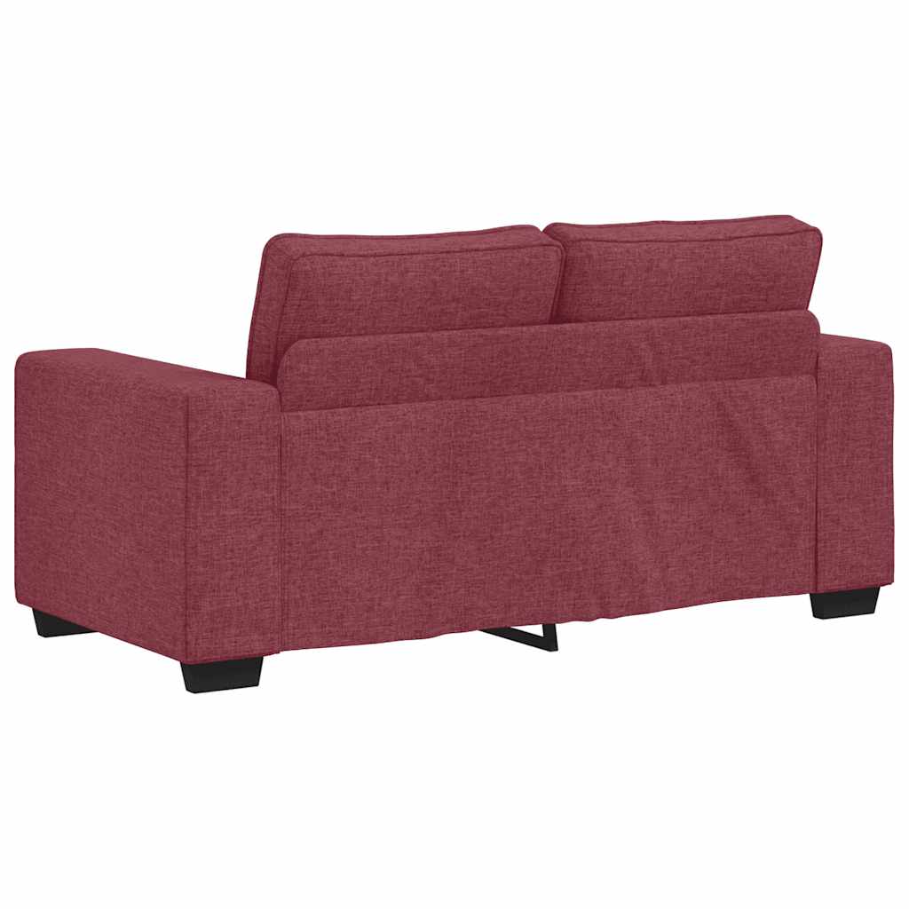 vidaXL Canapé 2 places Rouge bordeaux 160x77x82 cm Tissu