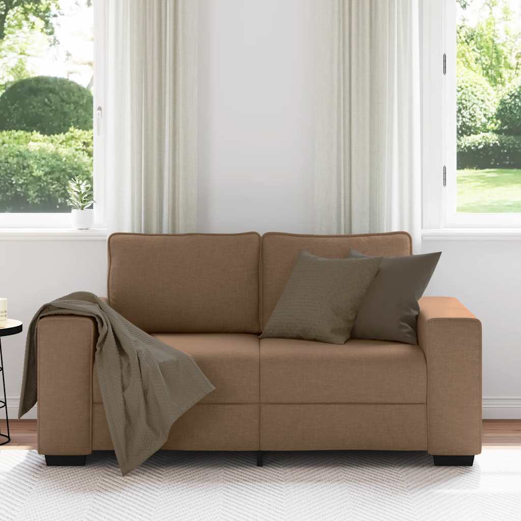 2-Sitzer-Sofa Braun 160x77x82 cm Stoff