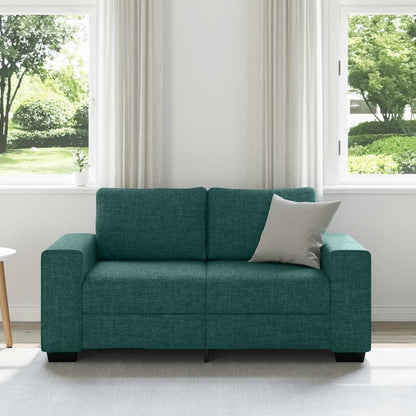 vidaXL Canapé 2 places vert foncé 160x77x82 cm Tissu