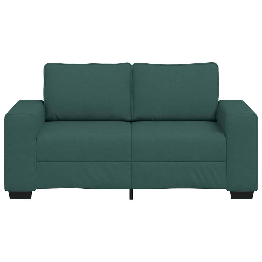 vidaXL Canapé 2 places vert foncé 160x77x82 cm Tissu