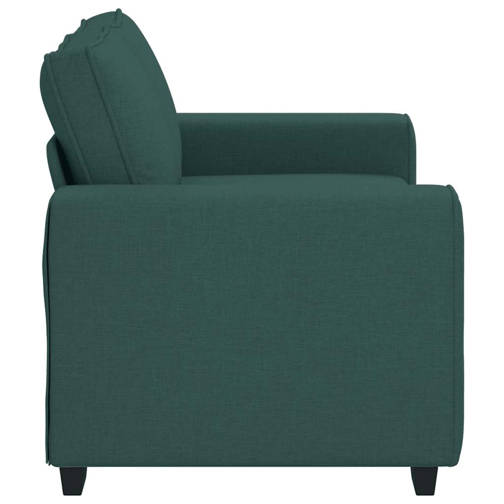 vidaXL Canapé 2 places vert foncé 160x77x82 cm Tissu