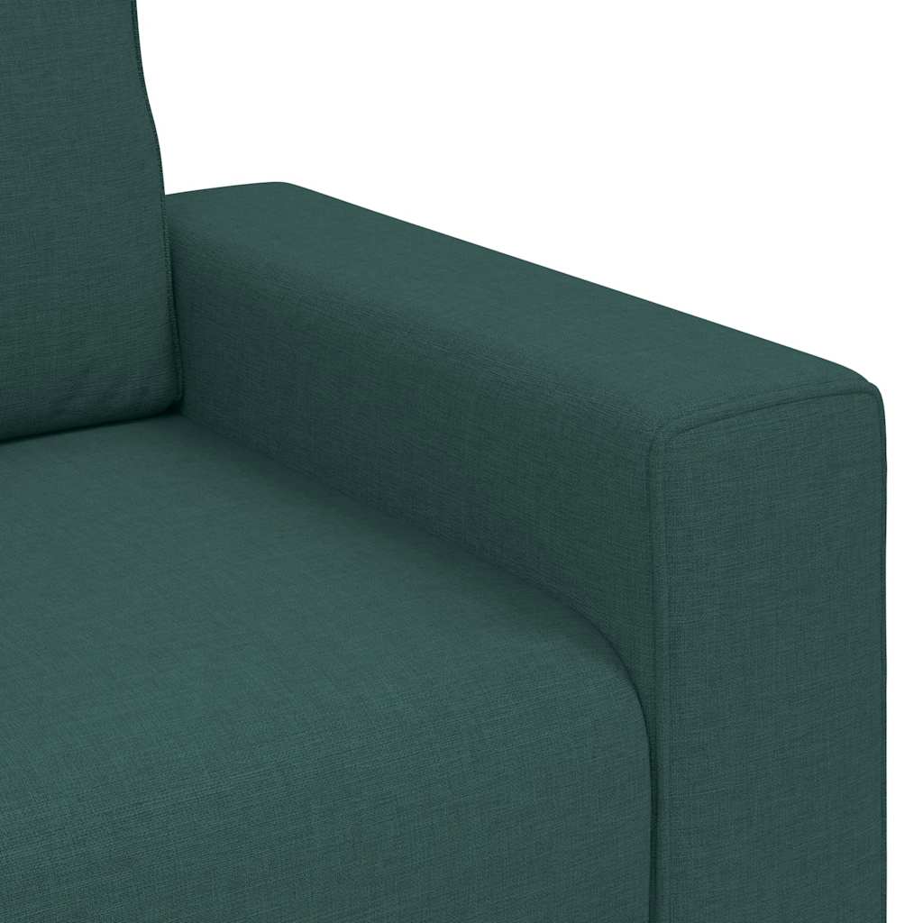 vidaXL Canapé 2 places vert foncé 160x77x82 cm Tissu