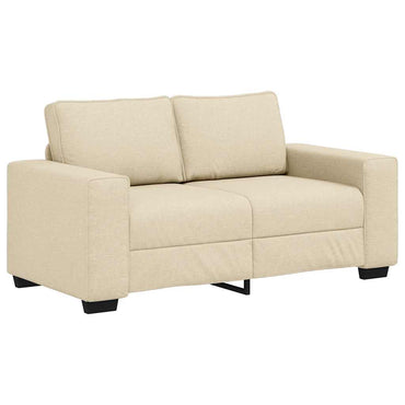 vidaXL Canapé 2 places crème 160x77x82 cm Tissu