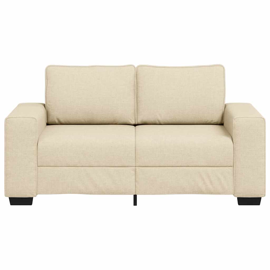 vidaXL Canapé 2 places crème 160x77x82 cm Tissu