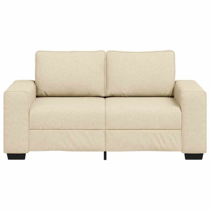 vidaXL Canapé 2 places crème 160x77x82 cm Tissu