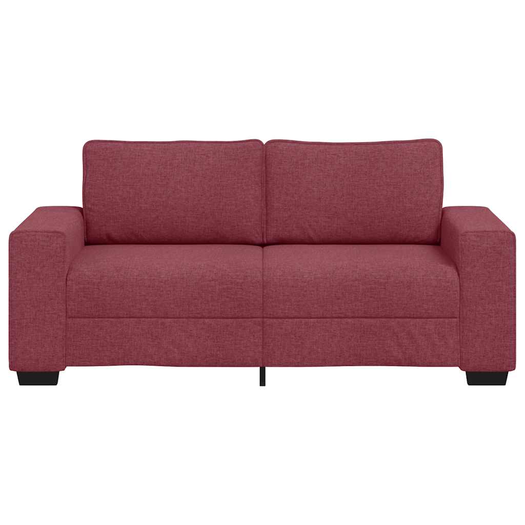 vidaXL 2-Sitzer-Sofa Weinrot 180x77x82 cm Stoff