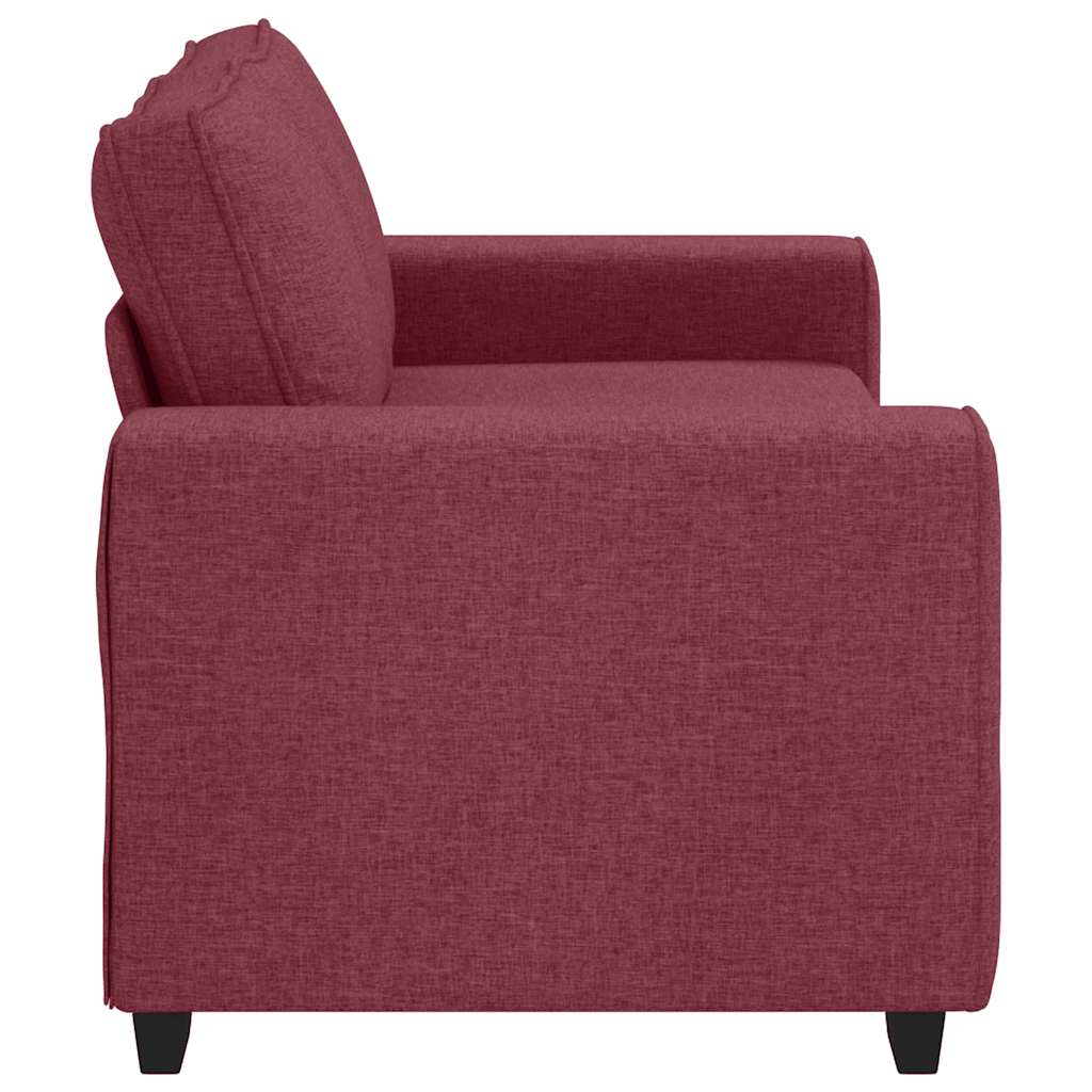 vidaXL 2-Sitzer-Sofa Weinrot 180x77x82 cm Stoff