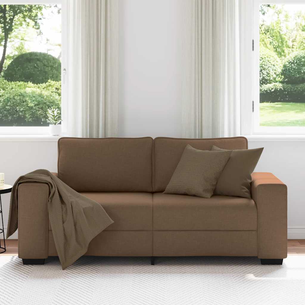 vidaXL 2-Sitzer-Sofa Braun 180x77x82 cm Stoff