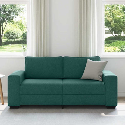 vidaXL 2-Sitzer-Sofa Dunkelgrün 180x77x82 cm Stoff