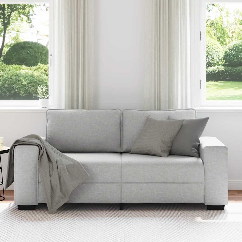vidaXL 2-Sitzer-Sofa Wolkengrau 180x77x82 cm Stoff