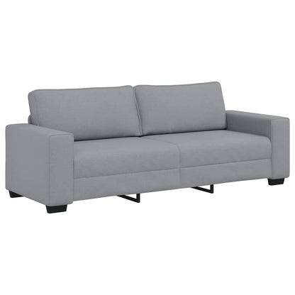 3-Sitzer-Sofa Hellgrau 220x77x82 cm Stoff