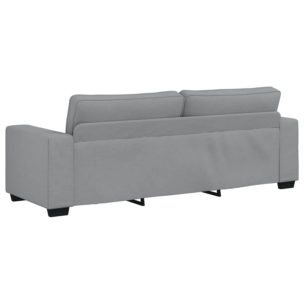 3-Sitzer-Sofa Hellgrau 220x77x82 cm Stoff