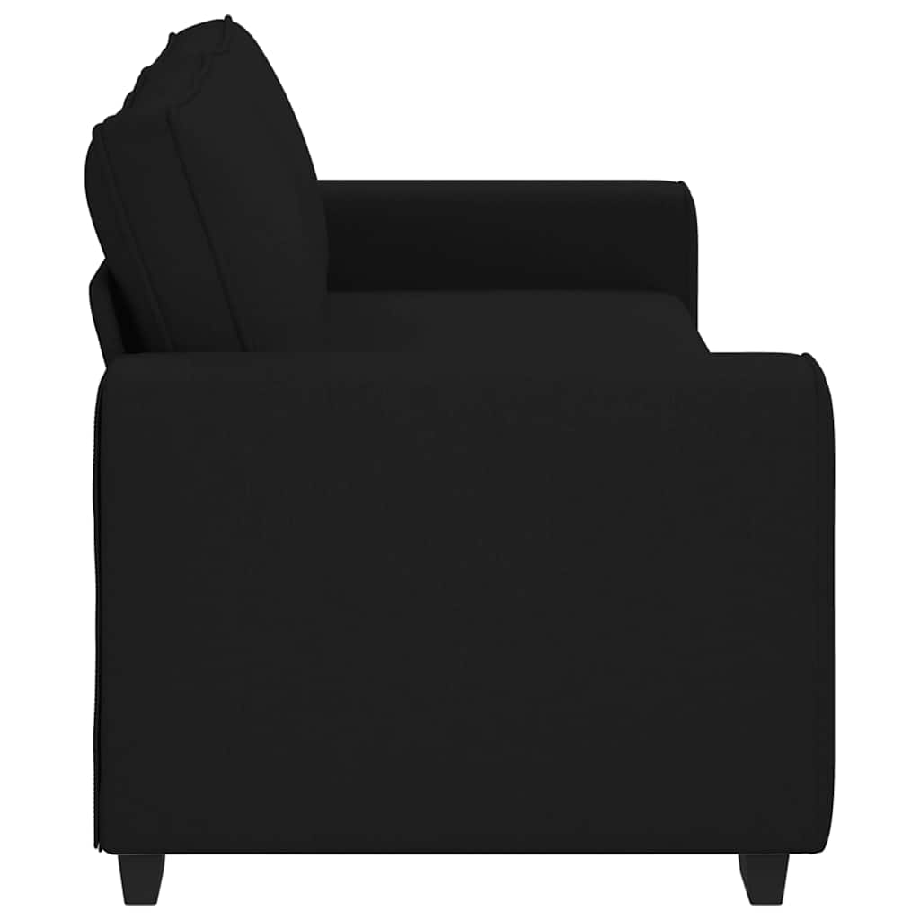 3-Sitzer-Sofa Schwarz 220x77x82 cm Stoff