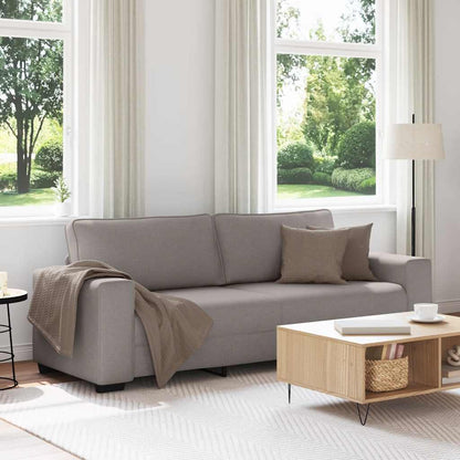 3-Sitzer-Sofa Taupe 220x77x82 cm Stoff