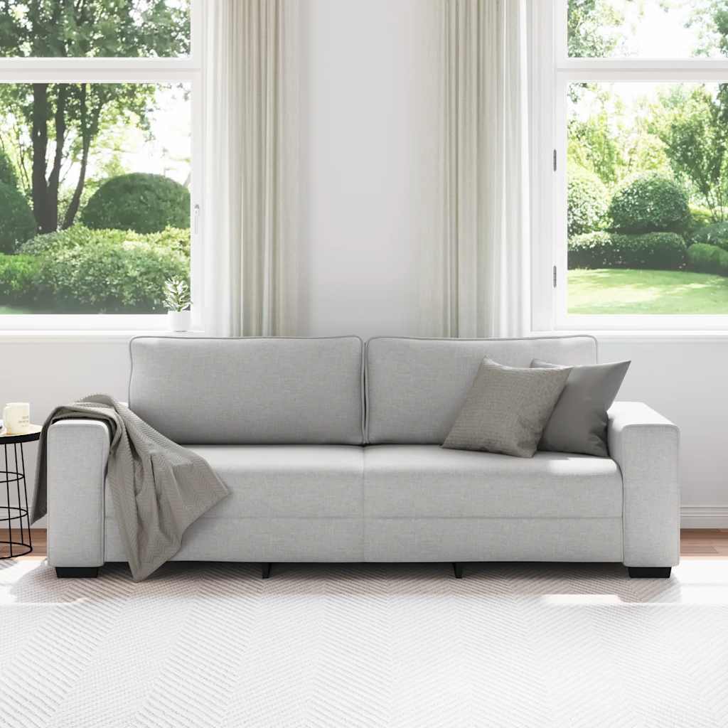 3-Sitzer-Sofa Wolkengrau 220x77x82 cm Stoff