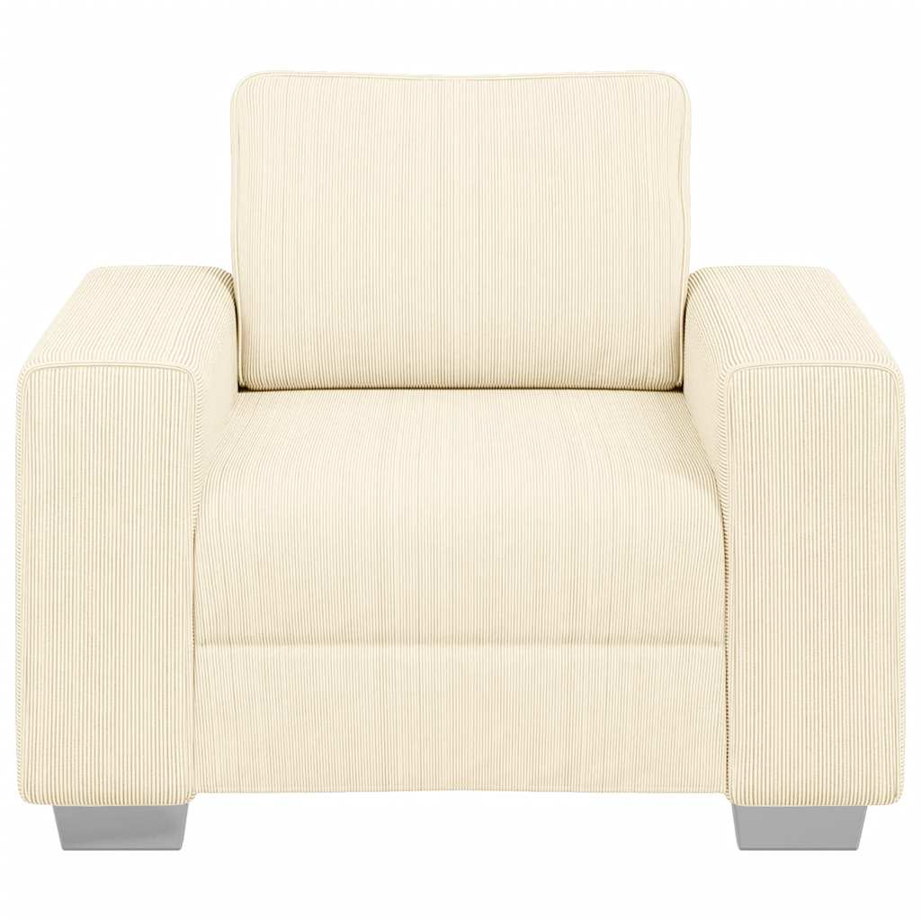 vidaXL Sessel Creme 100x77x82 cm Cordstoff