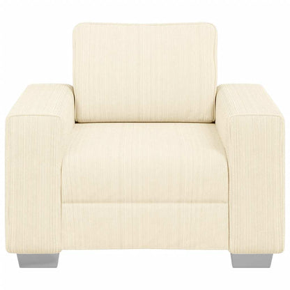 vidaXL Sessel Creme 100x77x82 cm Cordstoff