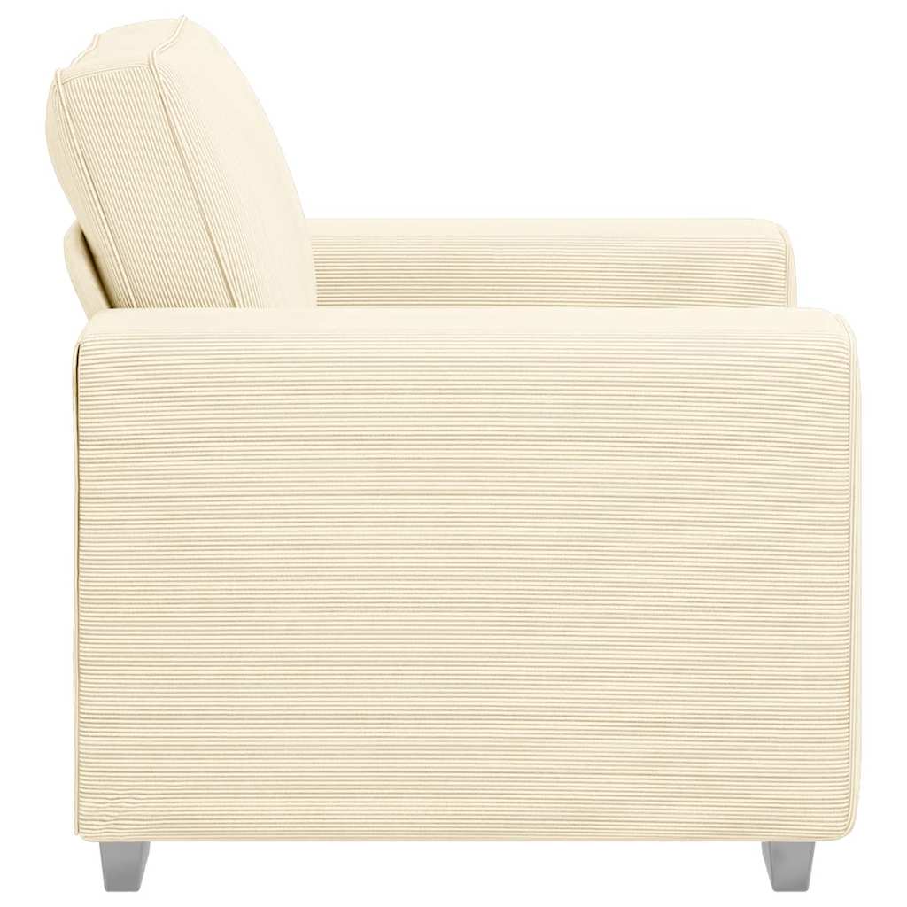 vidaXL Sessel Creme 100x77x82 cm Cordstoff