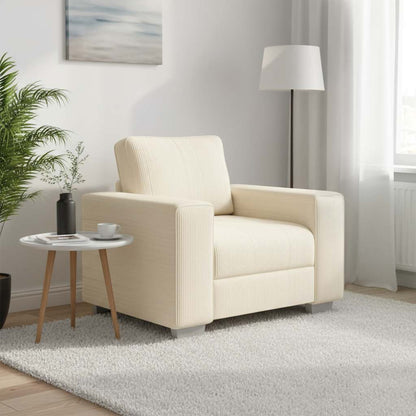 vidaXL Sessel Creme 100x77x82 cm Cordstoff