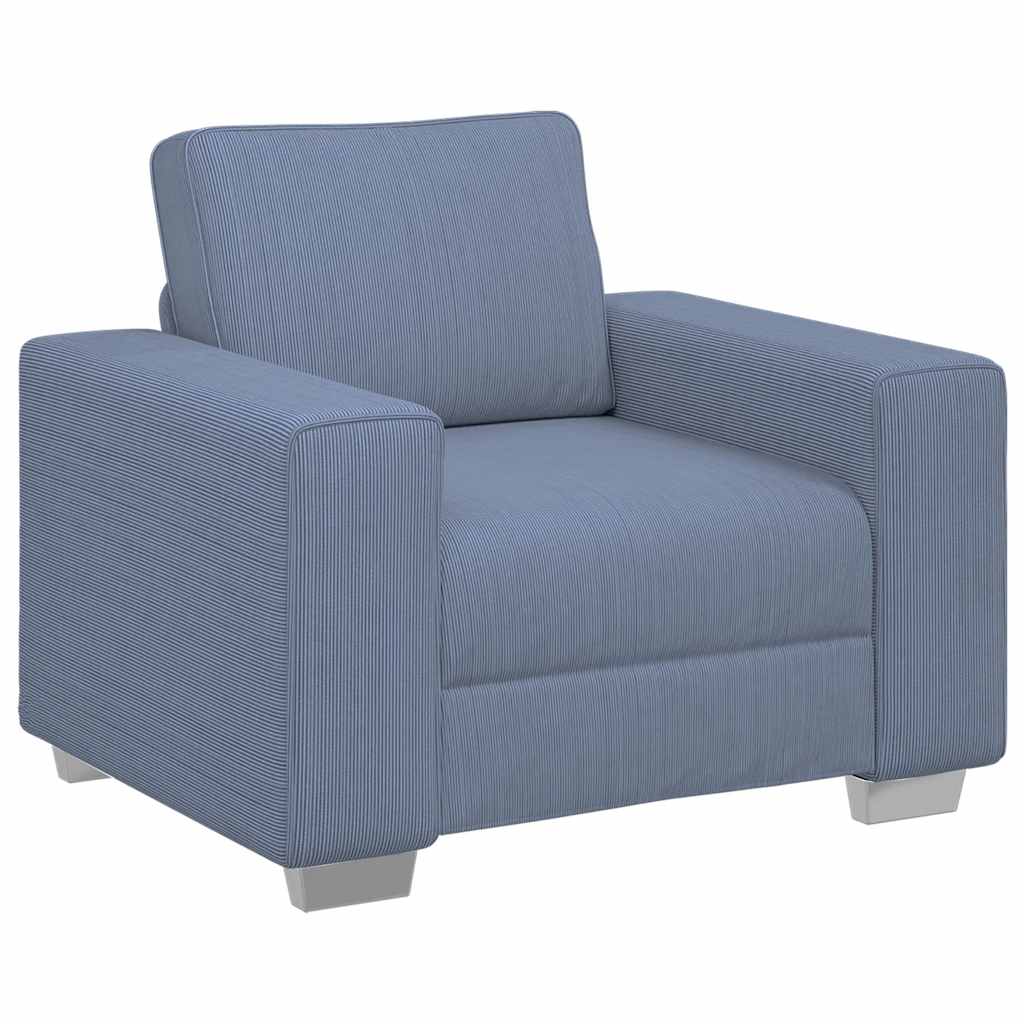 vidaXL Sessel Blau 100x77x82 cm Cordstoff