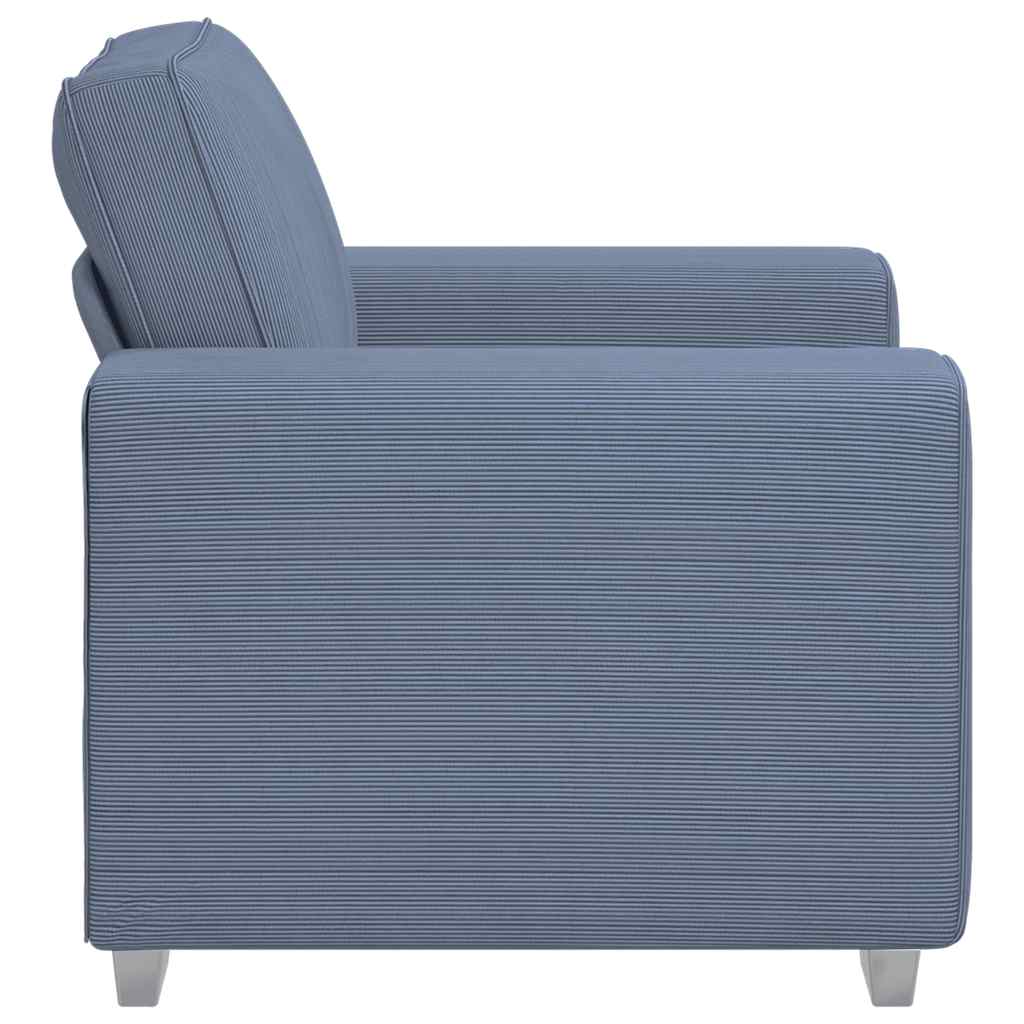 vidaXL Sessel Blau 100x77x82 cm Cordstoff