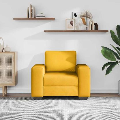 vidaXL Sessel Hellgelb 100x77x82 cm Cordstoff